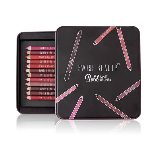 Bold Matte Lipliner Pack Of 12 Pcs